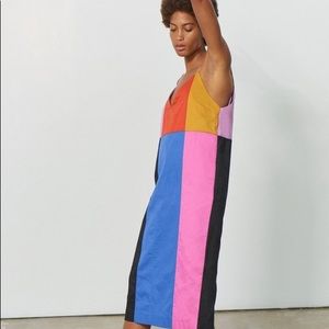 NWT Mara Hoffman Georgia Rainbow Colorblock Dress